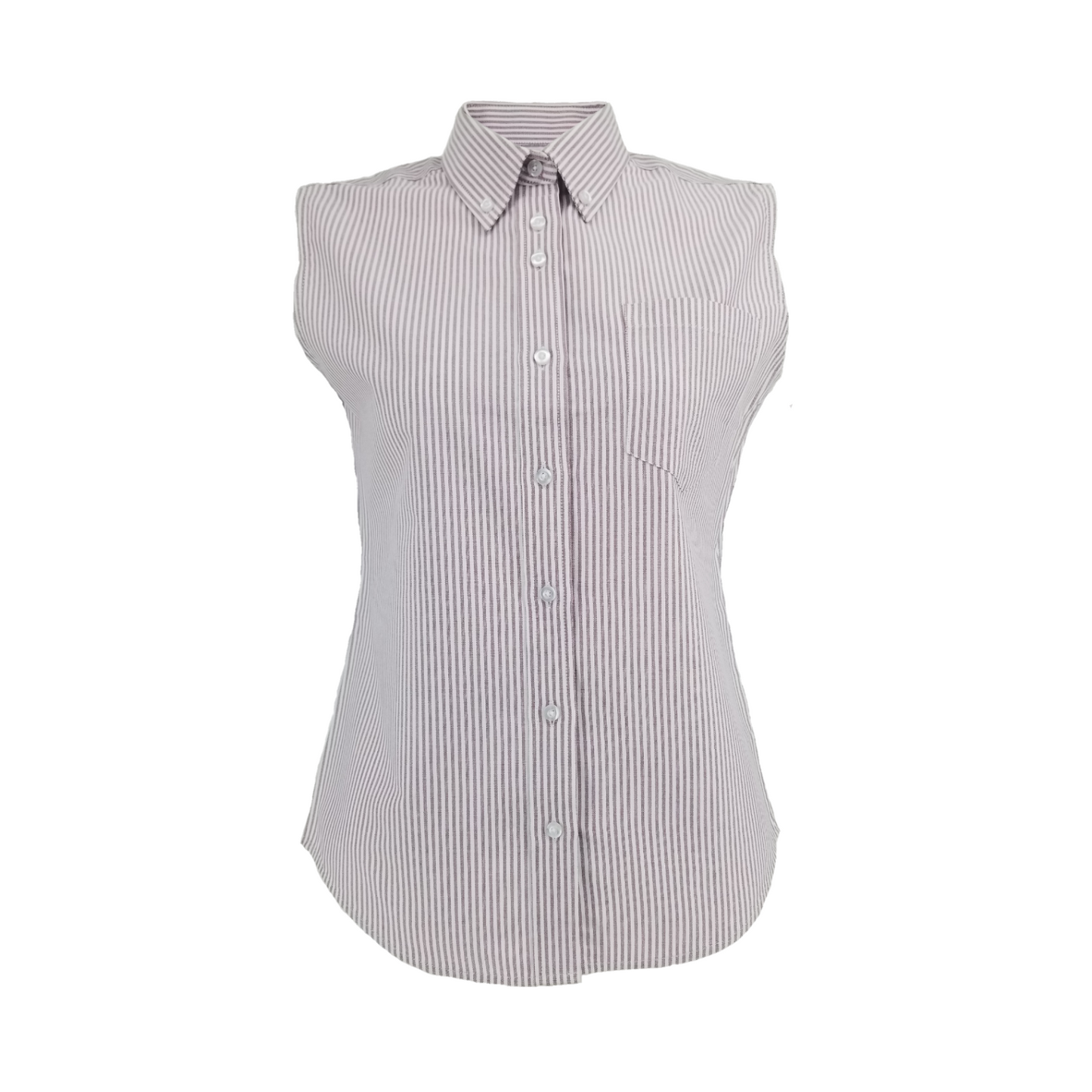 MAROON STRIPE SLEEVELESS SHIRTS