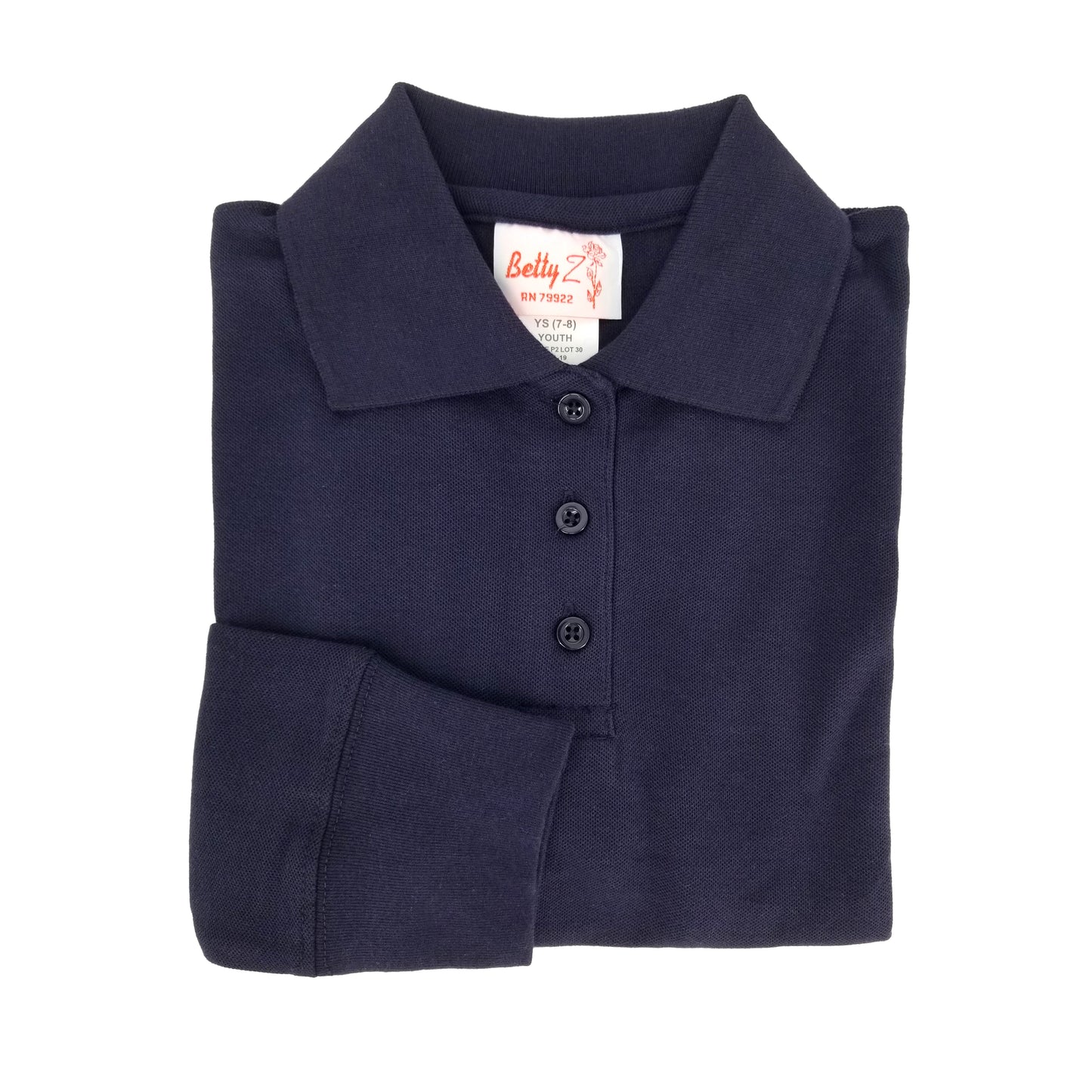 L/S POLO SHIRT-DARK NAVY