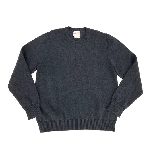 GREY CREW NECK COTTON PULLOVER