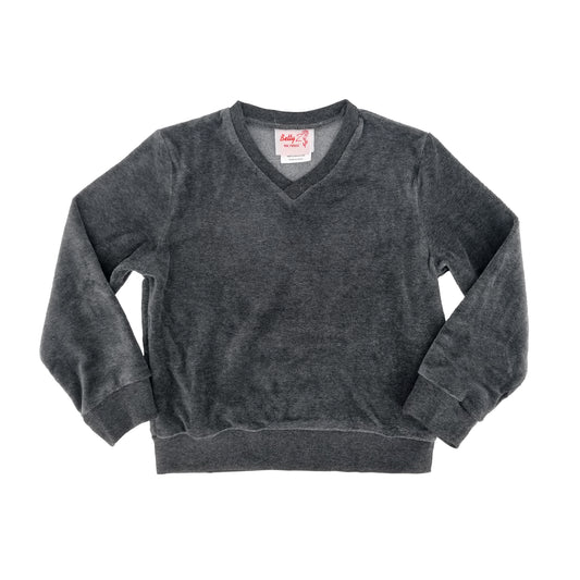 VELOUR PULLOVER-GREY