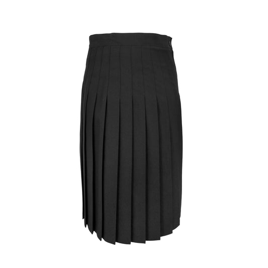 SEWN DOWN SKIRT-BLACK RAYON