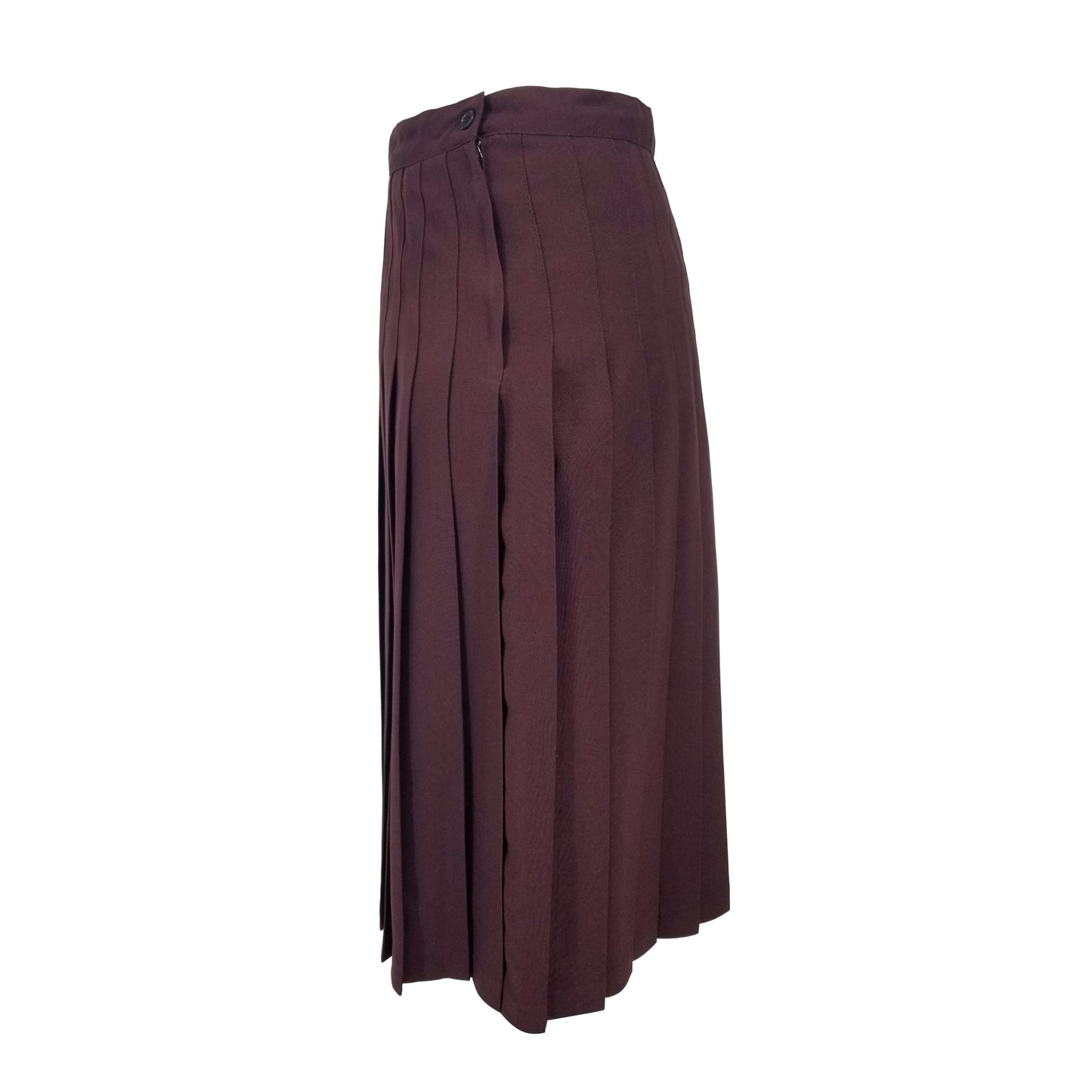 SEWN DOWN SKIRT-DK MAROON POLY