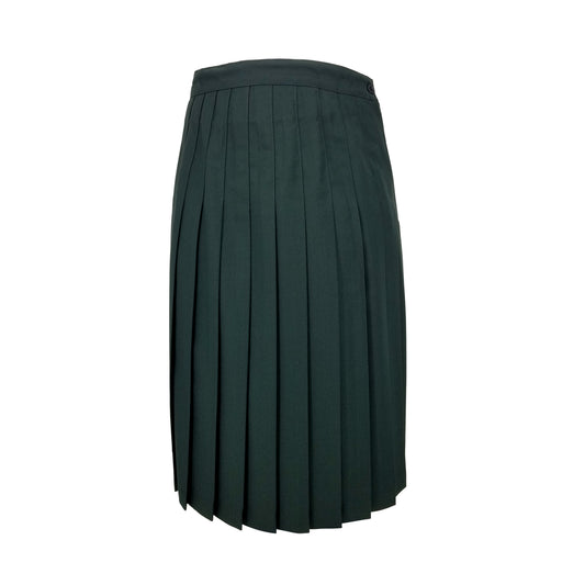 SEWN DOWN SKIRT-GREEN WOOL