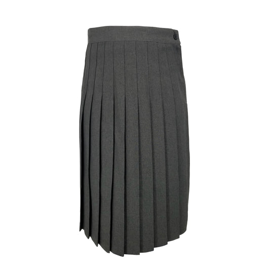SEWN DOWN SKIRT-GREY POLY