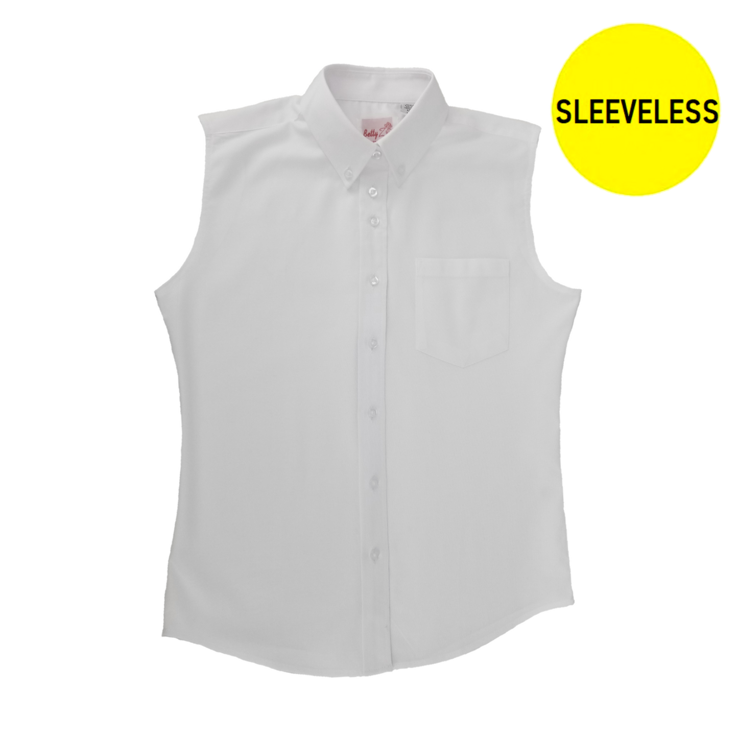WHITE SLEEVELESS SHIRTS