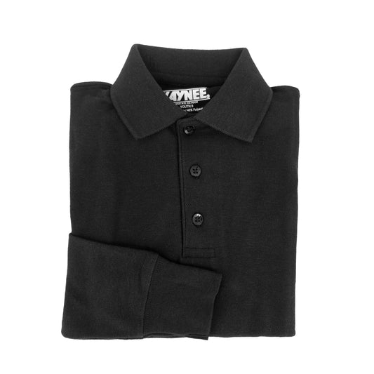 L/S POLO SHIRT-BLACK