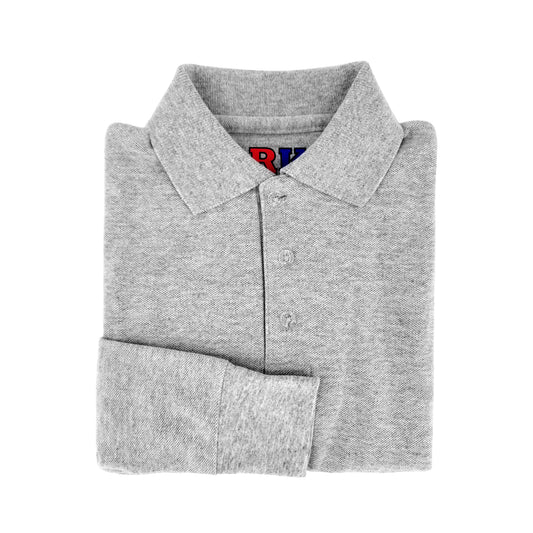 L/S POLO SHIRT-GREY