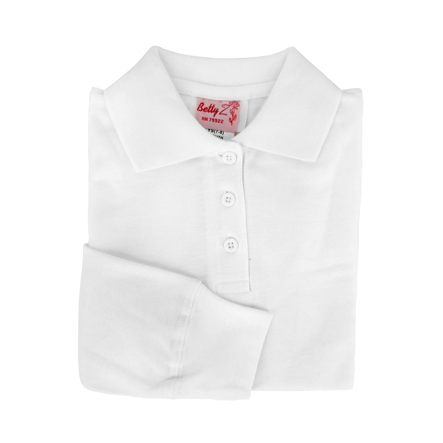 L/S POLO SHIRT-WHITE