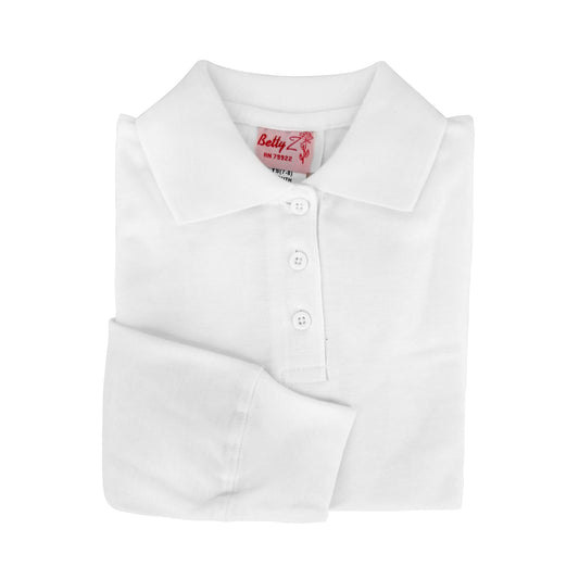 L/S POLO SHIRT-WHITE