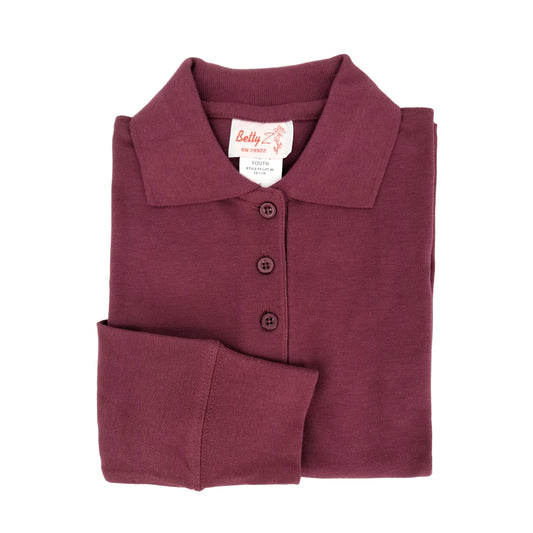 L/S POLO SHIRT-WINE