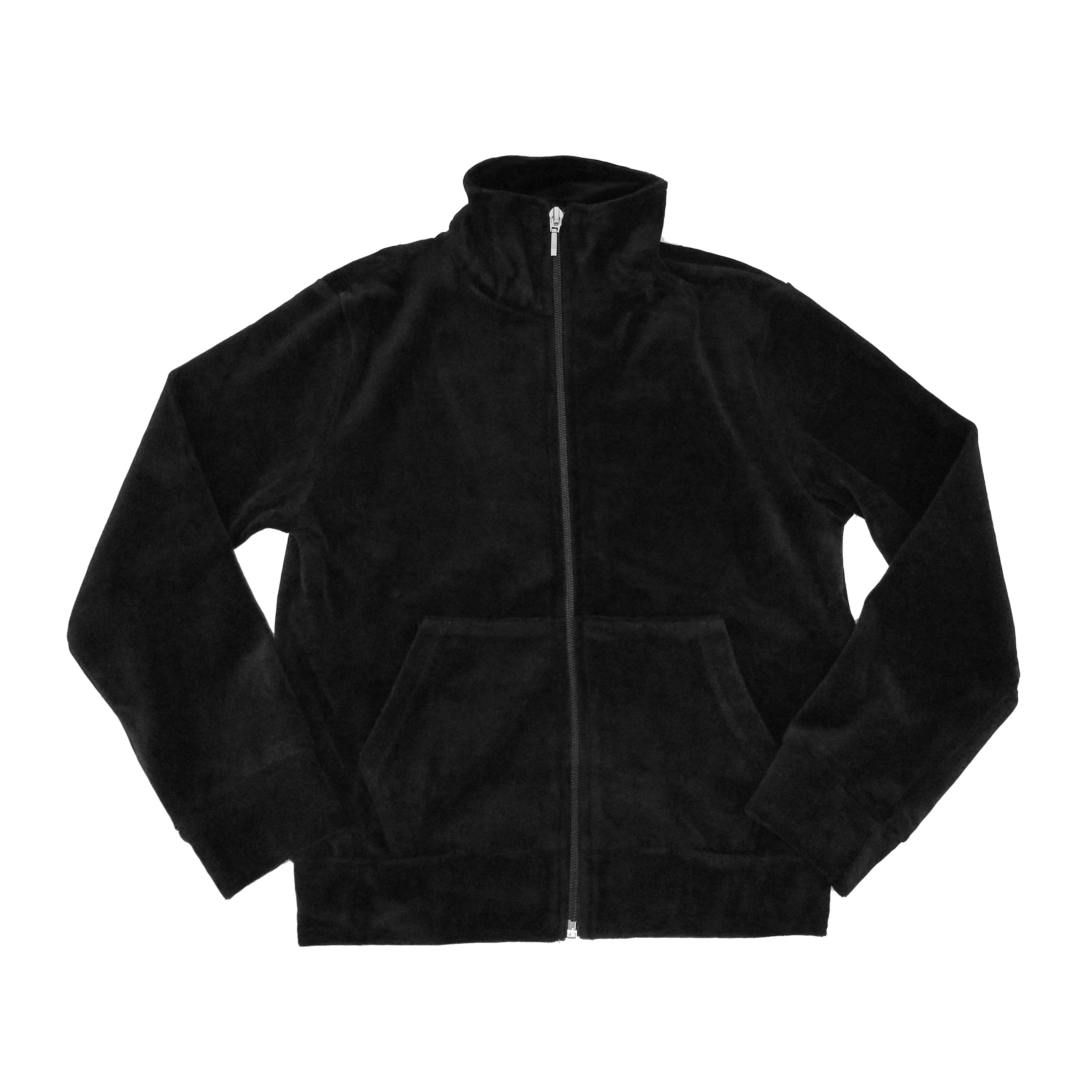 black zip velour